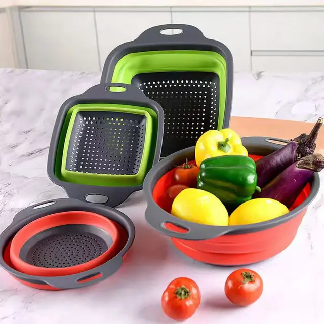 Collapsible Silicone Colander 1