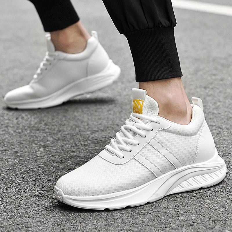 Man Lift Sneakers Elevator Shoes Casual Height Increase Shoes for Men Increase Insole 6CM Sports Tall Leisure Soft Footwear