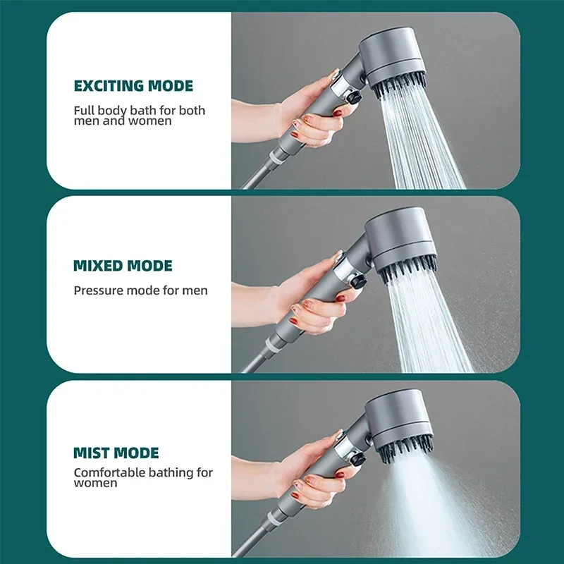 Youpin Xiaomi Shower Head Pressurized High Pressure Head 3 Modes Adjustable Massage Portable Filter Big Water Flow Bathroom Tool 4