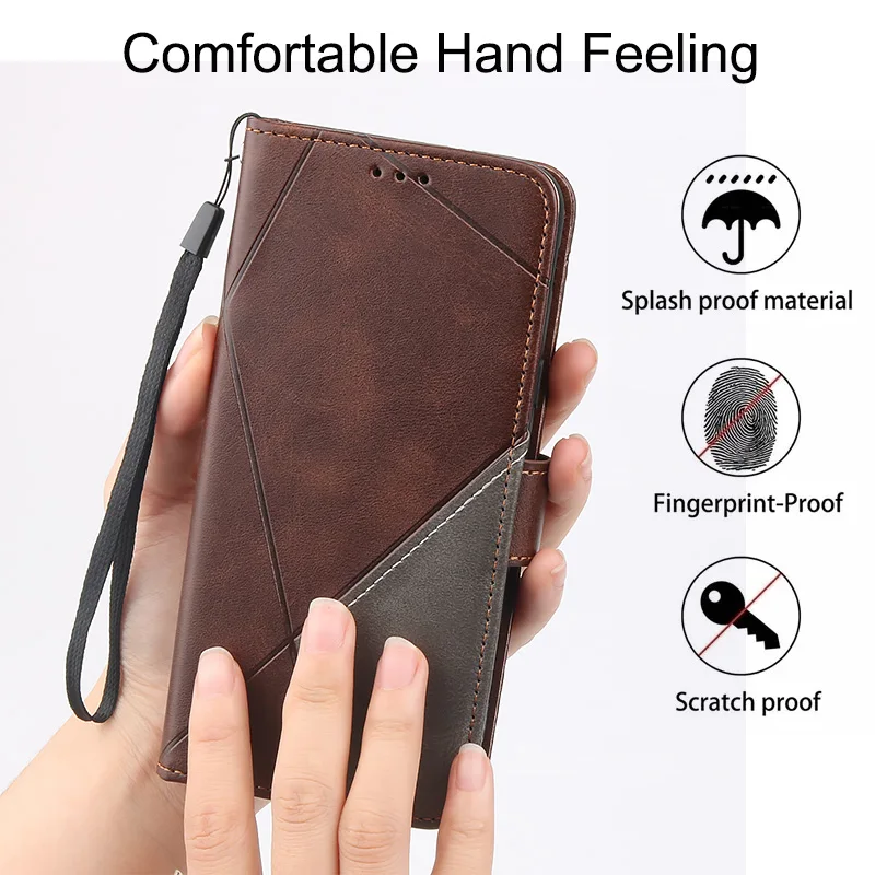 Deluxe Leather Flip Wallet Case with Card Holder