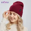 ENJOYFUR Women Winter Hats Cashmere Wool Knit Beanie Hat Soft Warm Double Layer Unisex Cuffed Slouchy Beanie Ski Cap 2