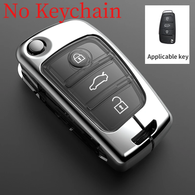 Custodia/cover pieghevole per Chiave/telecomando per Audi A3 A4 A5 A6 A7 Q3 Q5 S6 B6 B7 B8 C6 8P 8V 8L TT RS accessori per la protezione del FOB del guscio dell'auto - Sc9b0d40248254cc38227c8b4a5cac430b