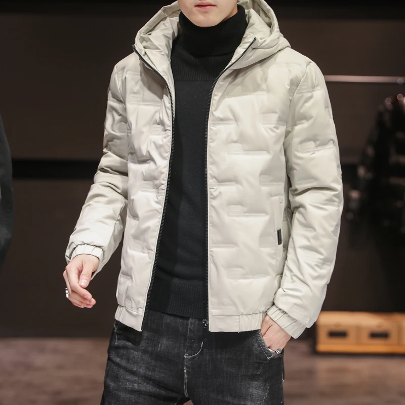 Cotton Padded Jacket Men Autumn Winter Coat Zipper Hooded Puffer Jackets Outwear Streetwear Fashion Slim Fit Warm Overcoat S-4XL