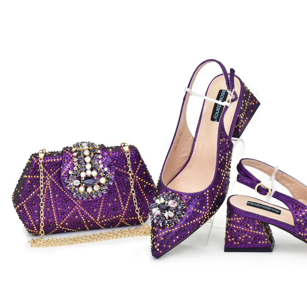 New Arrival Women Shoes and Bag Set African Ladies Pumps