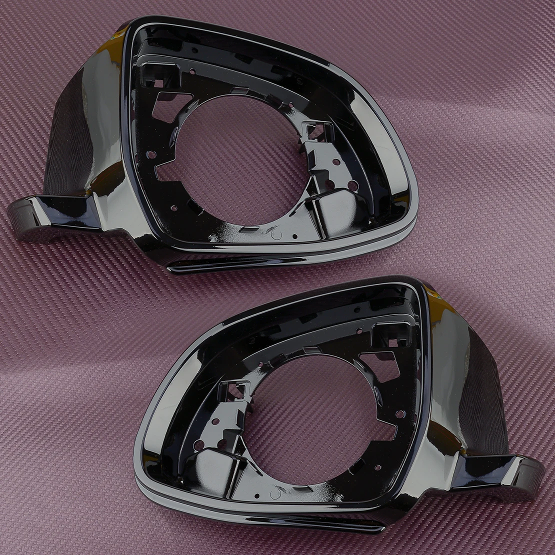 

51167327912 1Pair Car Side Mirror Support Ring Frame 51167327911 Fit for BMW X3 F25 X4 F26 X5 F15 X6 F16 2015-2017 Black Plastic