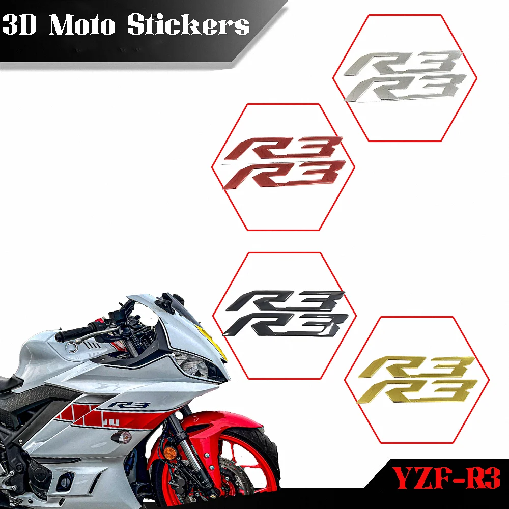 Motorcycle Accessories Kit Logo Racing Moto Protector Decals Set Reflective Stickers For Yamaha YZF R3 2016 2017 2018 2022 2023 maisto 1 18 scale 2018 yamaha yzr m1 25 racer maverick vinales moto racing motorcycle diecasts