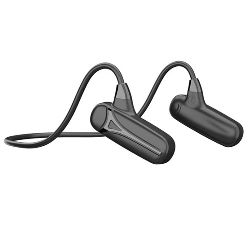 

Smart Bone Conduction Earphone Bluetooth 5.0 Hifi Wireless Ear Hook Headset IPX5 Waterproof Sport Music Earbuds Black