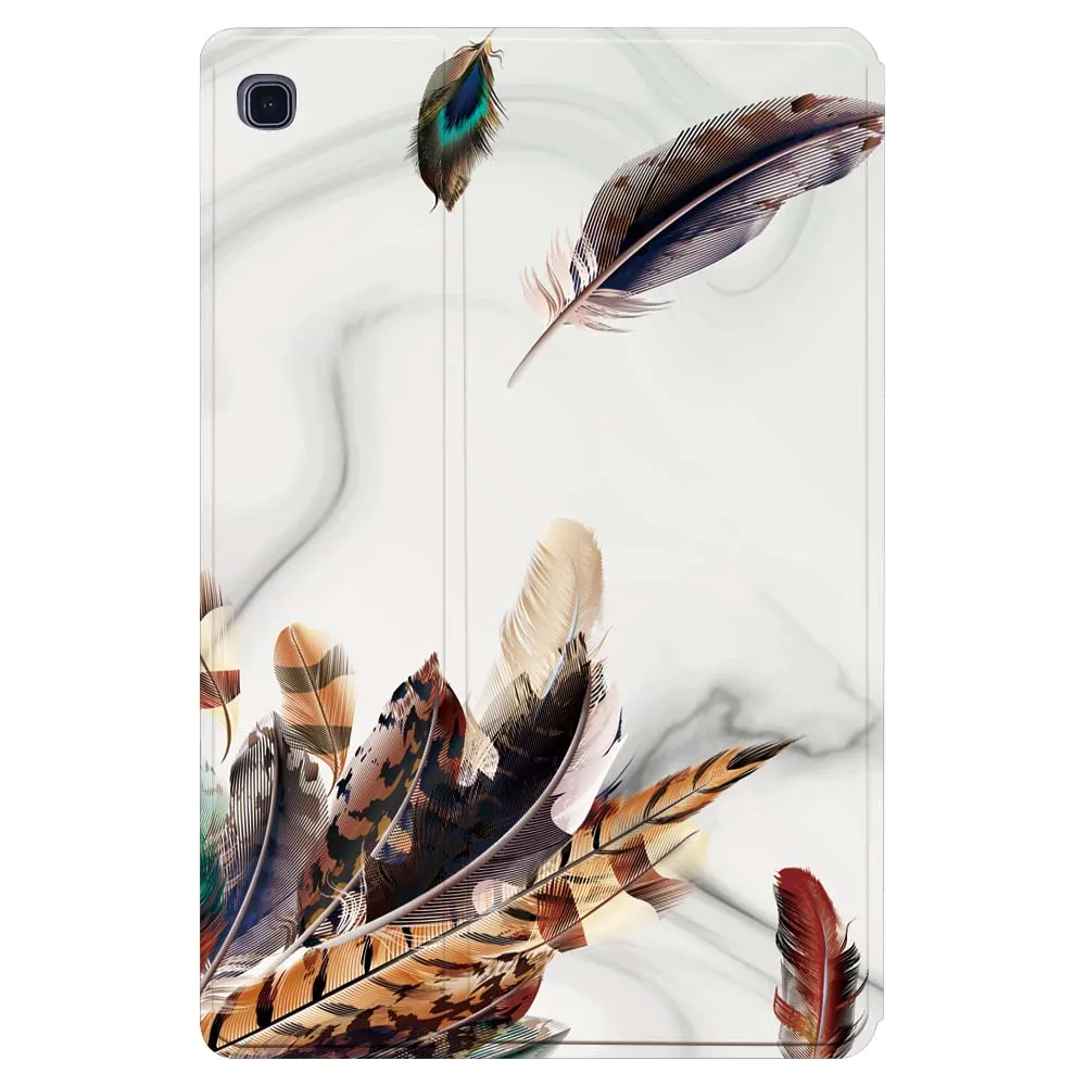 Capa de Couro para Tablet para Samsung Galaxy Tab s4 T820 10.5 S5e T720 s6 T865 s6 Lite 10.4 P610 P615 s7 T870 T875 11 Capa de Pena - Imagem 5