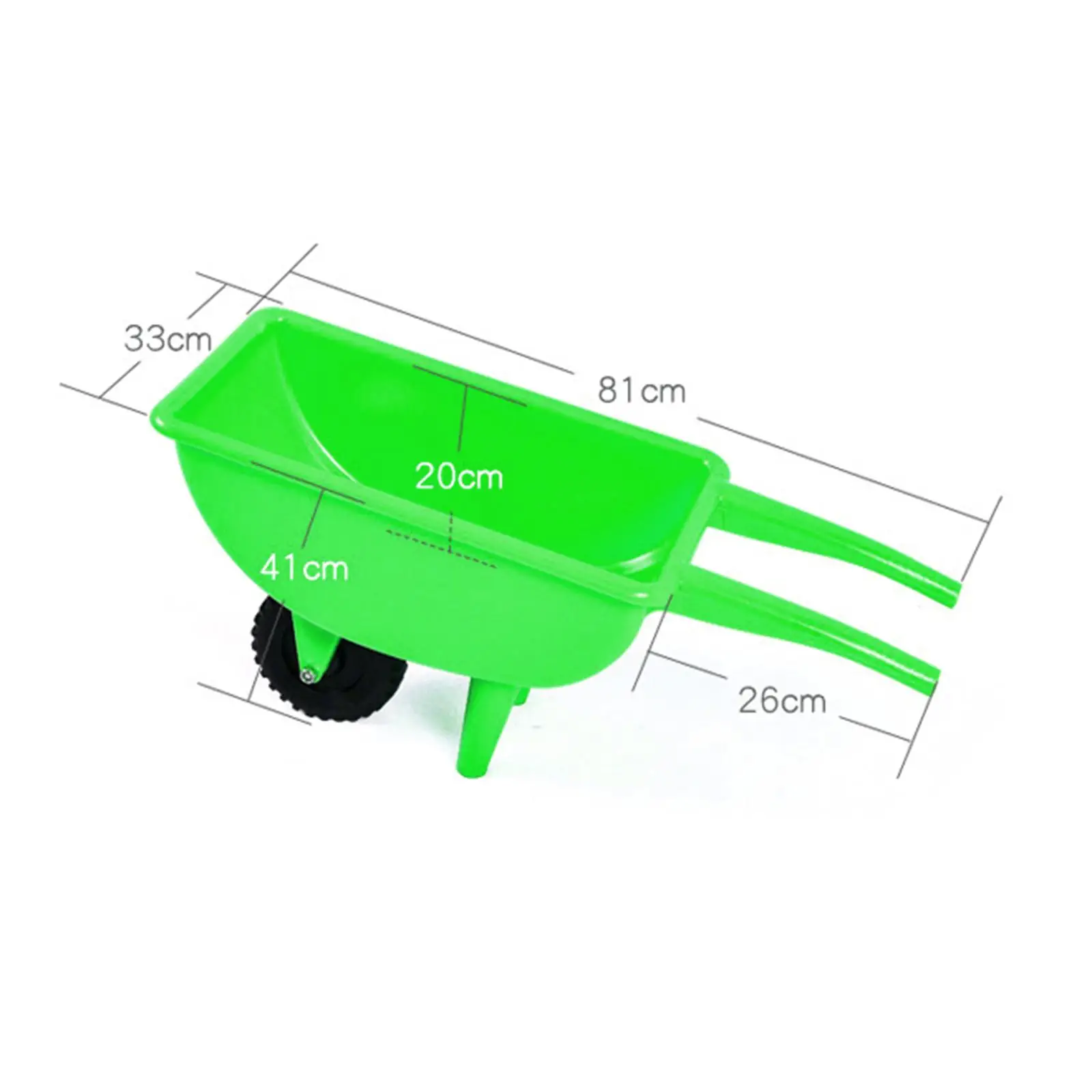 Sand Toy Wheelbarrow with Single Wheel Gardening Yard Lightweight Gardening Toy 6