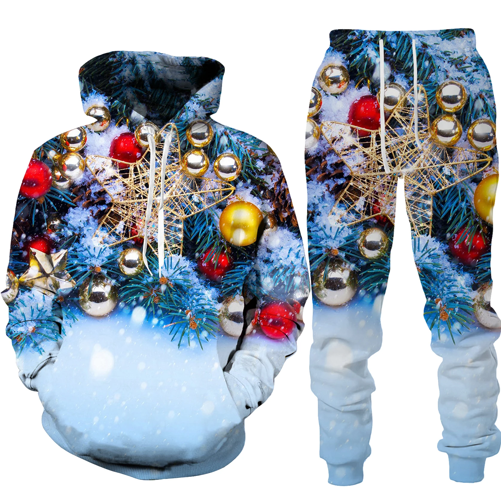 Christmas Tracksuit | Christmas Clothing | 3d Christmas Hoodie Set - Winter - Aliexpress