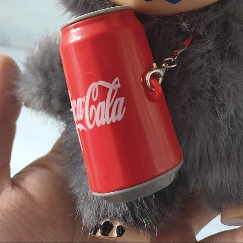 ぬいぐるみ人形ペンダント アクセサリー付き - コーラ缶小さな