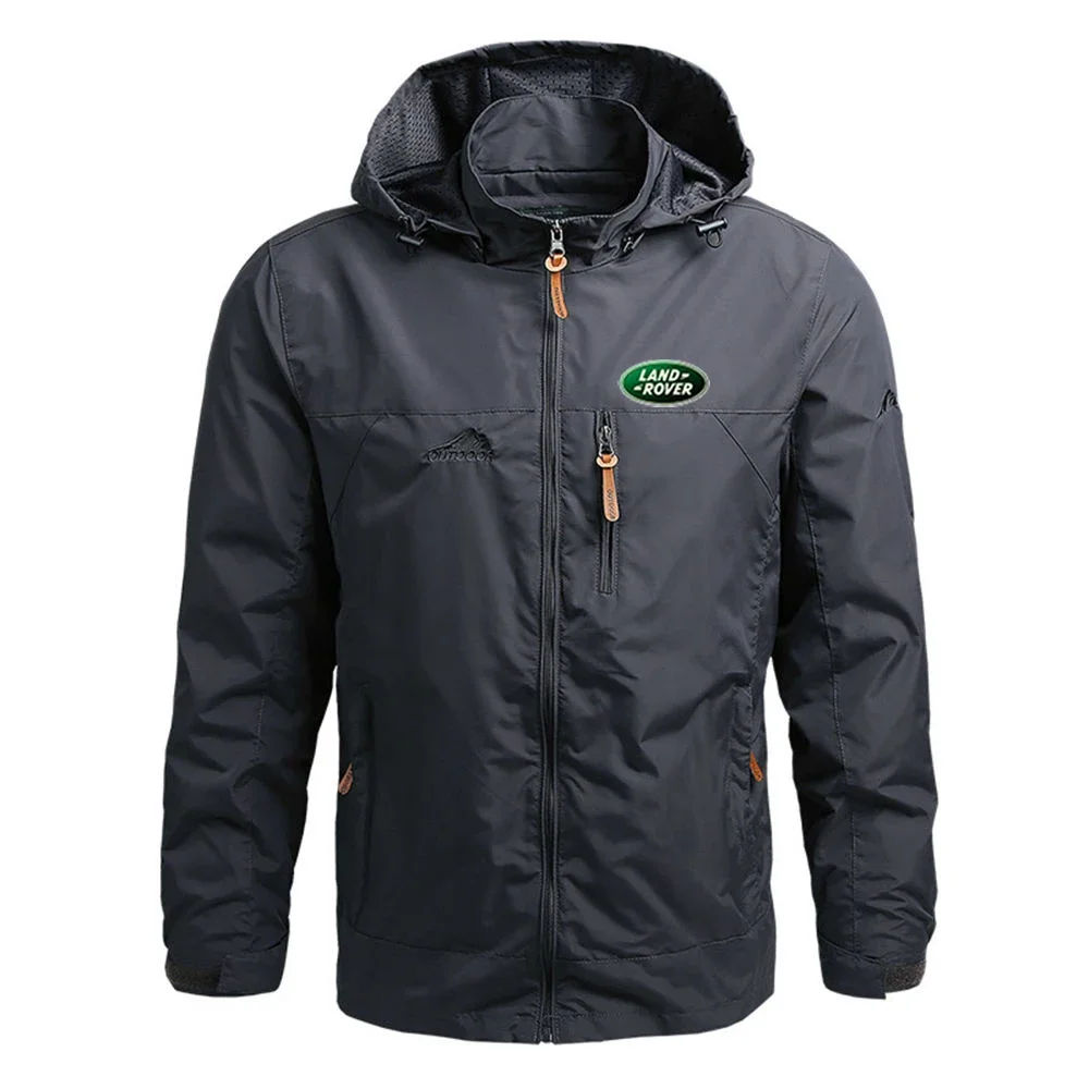 

Land Rover Car Logo 2024 Men's Windbreaker Jacket Spring Autumn Hooded Jackets Outdoor Waterproof Coat Sport Outwear Hoodies