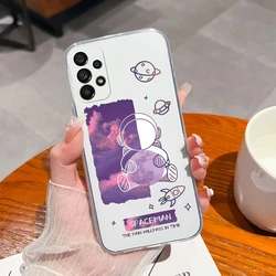 Clear Pretty Flower Soft Silicone Phone Case Cover - Samsung A53 5G (U271)