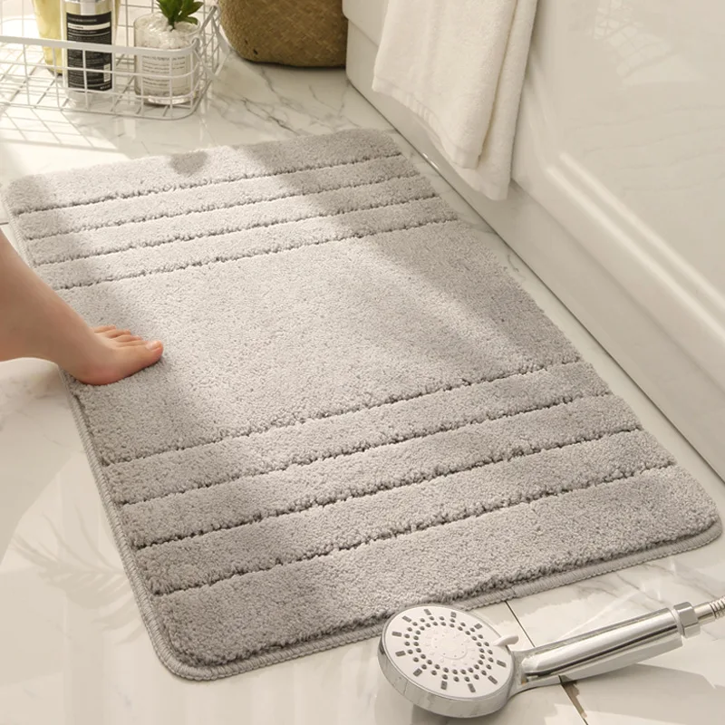 

Inyahome Bathroom Rugs Bath Mat Super Soft Thick Shaggy Rug Highly Absorbent Carpet for Bathroom Bedroom and Kitchen Quick Dry
