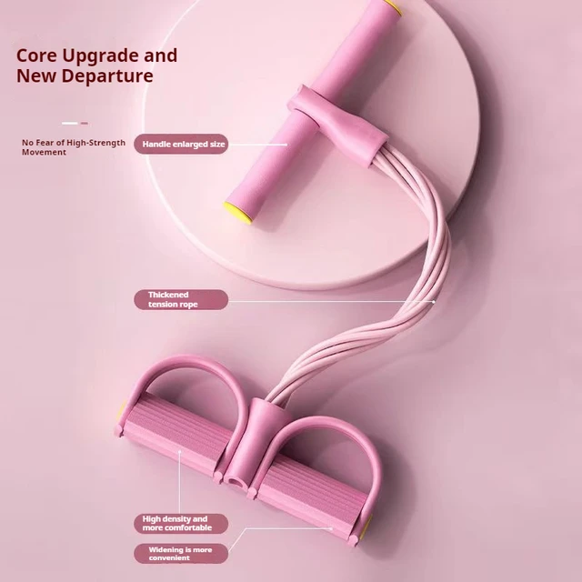 6-Tube Resistance Band Tension Rope Fitness Bands Elastic Yoga Pedal Puller For Sports Exercises At Gym