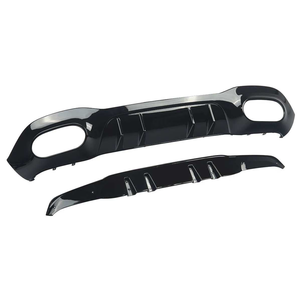 Rear Diffuser Lip For Mercedes Benz W177 A35 AMG Line Style 2018+ Back Bumper Spoiler Splitter With Exhaust Pipe Tips A200 A180