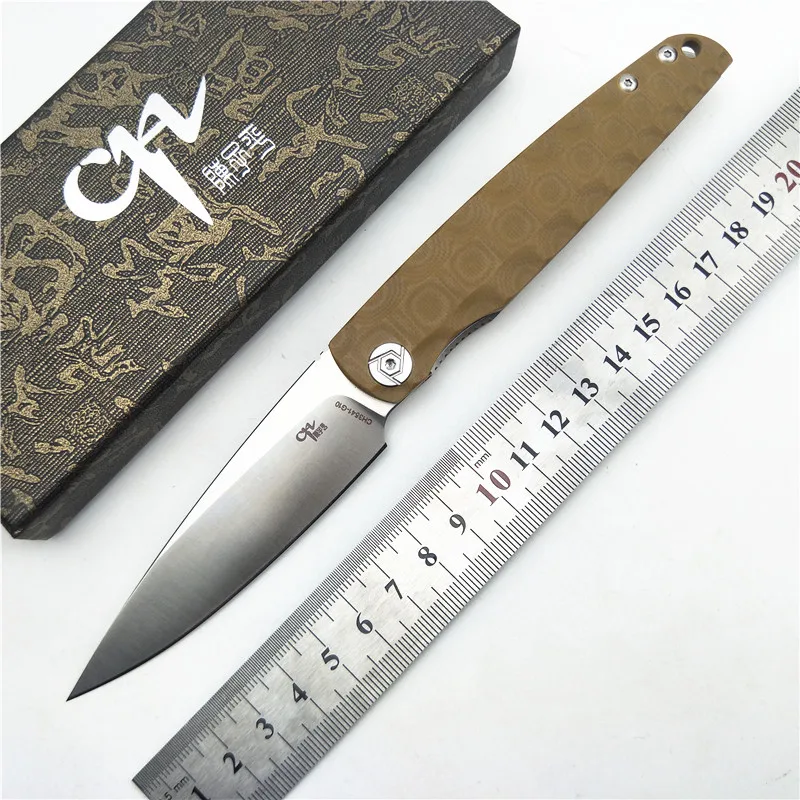 

CH CH3541 Sharp D2 Balde G10 Handle Portable Outdoor Trekking Tente Camping Pocket Folding Knife Tactical Survival Hunting EDC