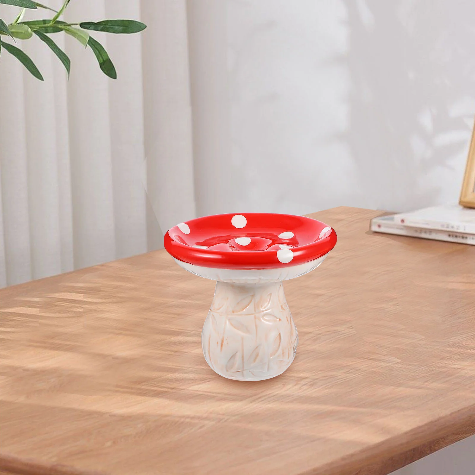 

Storage Shelves Ceramic Mushroom Tray Wedding Jewelry Holder Decorative Display Nordic Birthday Present Plate Girl