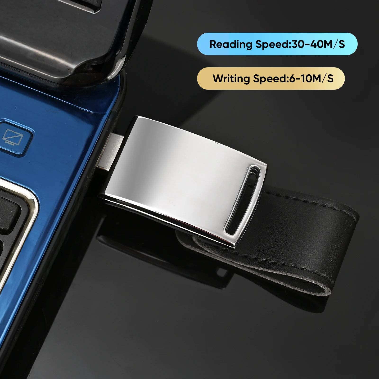 고급 가죽 USB 2.0 플래시 드라이브 128GB 무료 맞춤 로고 펜 드라이브 64GB 사진 스튜디오 메모리 스틱 32GB 16GB 웨딩 선물