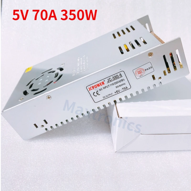 5V 70A 350W Switching LED Power Supply Driver for LED Strip Light Module Input AC 110V-220V to DC 5V LED Lighting Transformer