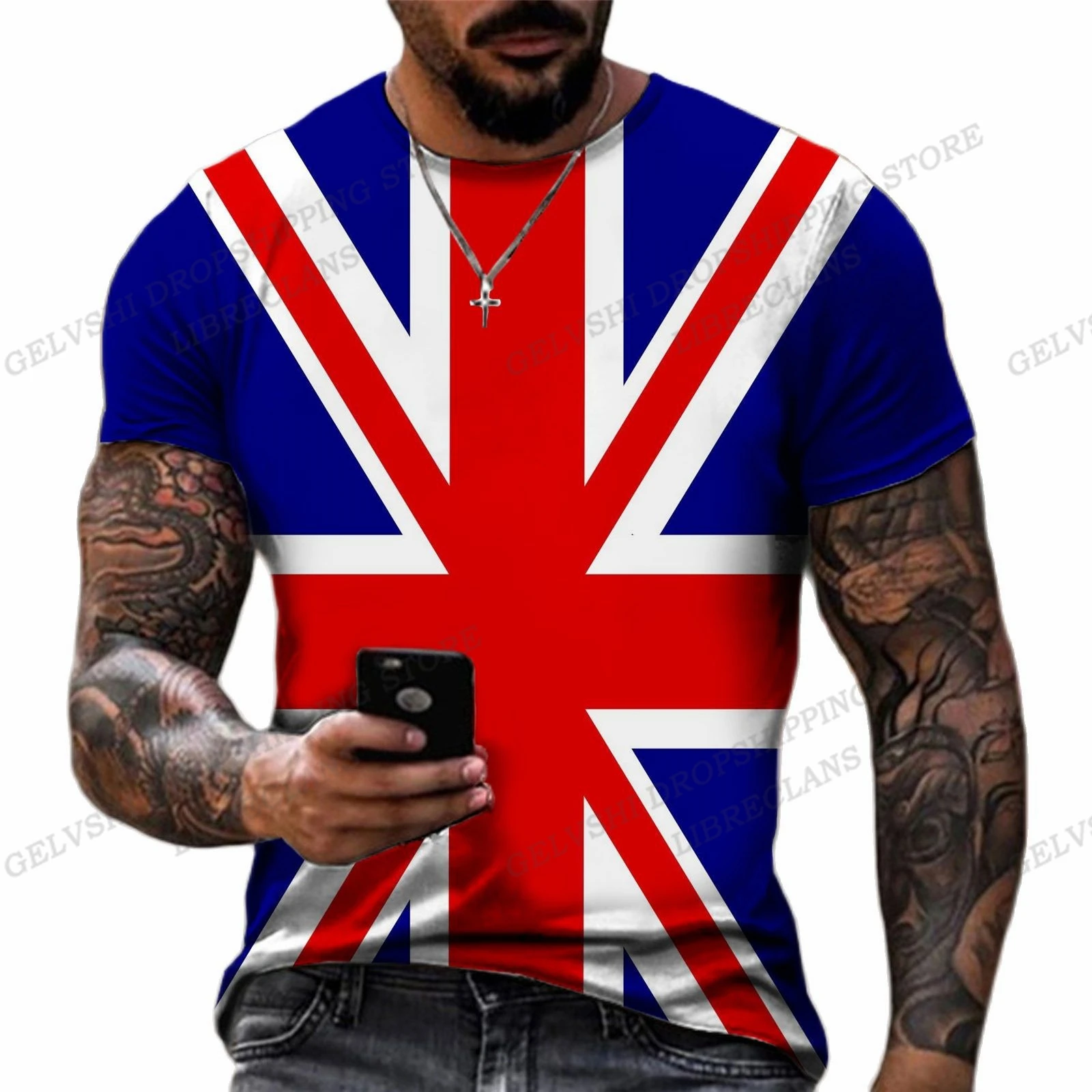 BritishUkFlagTshirtMenWomenFashionTshirtsKidsHipHopTops