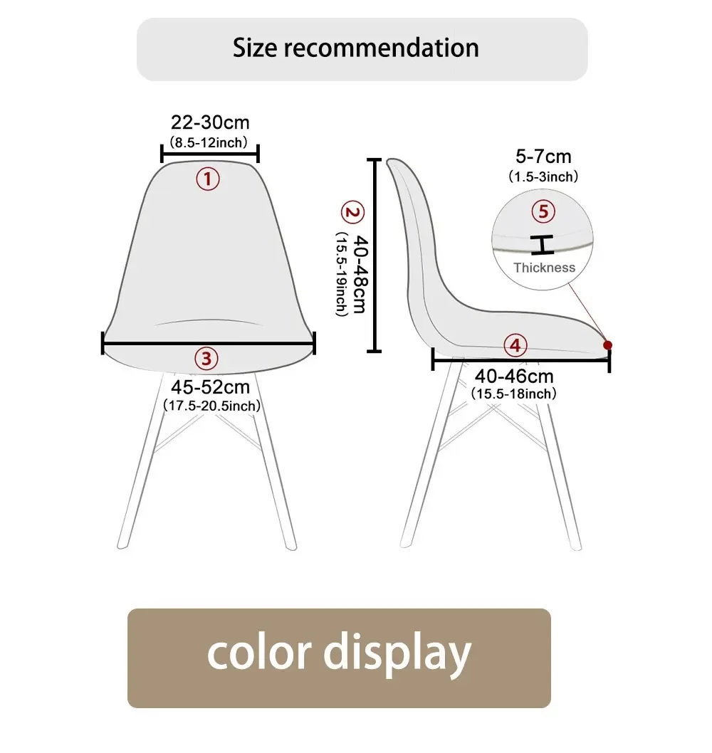 Description Picture 6 of itemSolid Color Velvet Chair Cover Spandex Back Seat Cover Living Room Office Bar Banquet Decoration Furniture Protective Cover