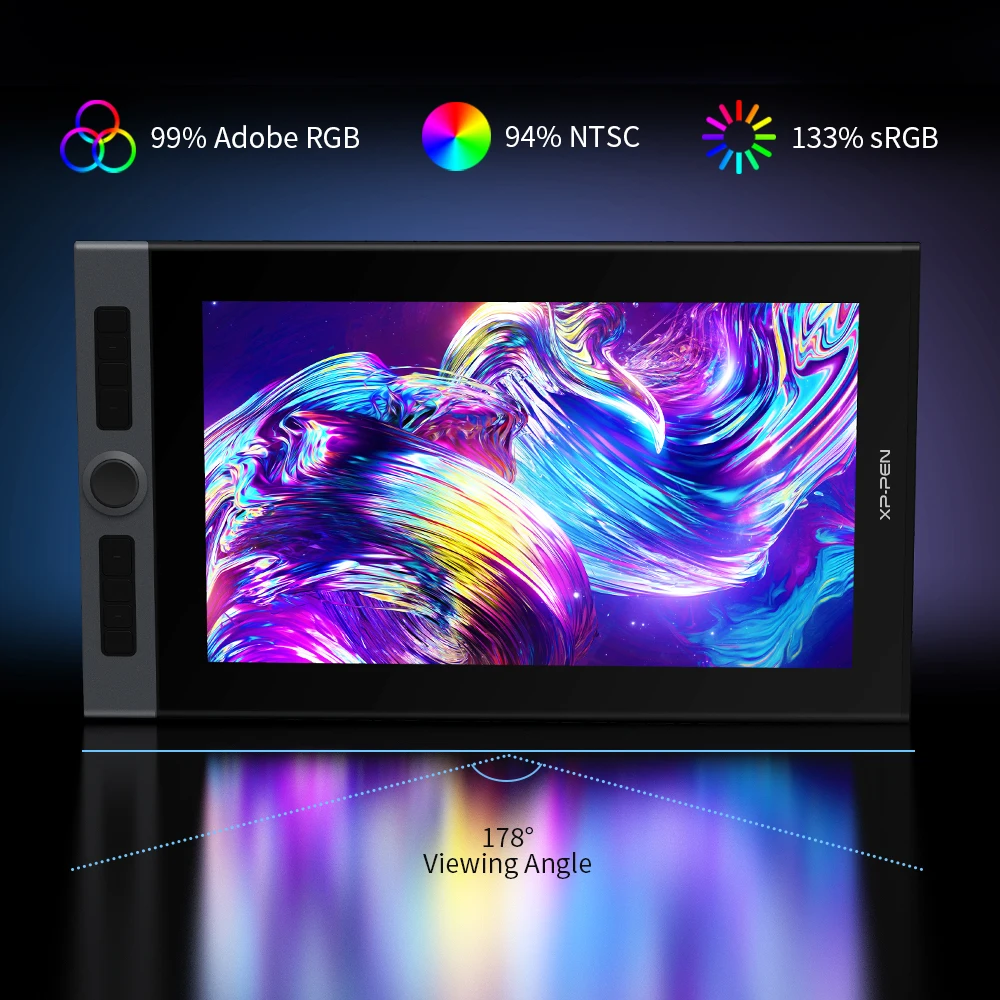 XPPen Artist Pro 16 15.6 Inch Graphic Tablet Monitor with 8 Shortcut Keys 1 Wheel 133% sRGB Drawing Display for Windows Mac 5