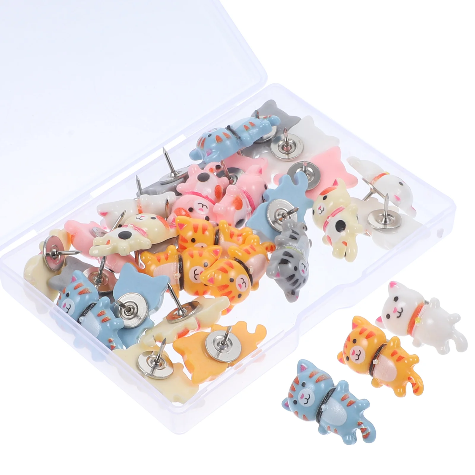 30pcs Push Pins Decorative Cat Thumb Tacks for Cork Bulletin Board Creative and Eye Catching Push Pins for Home and Office Use push pins