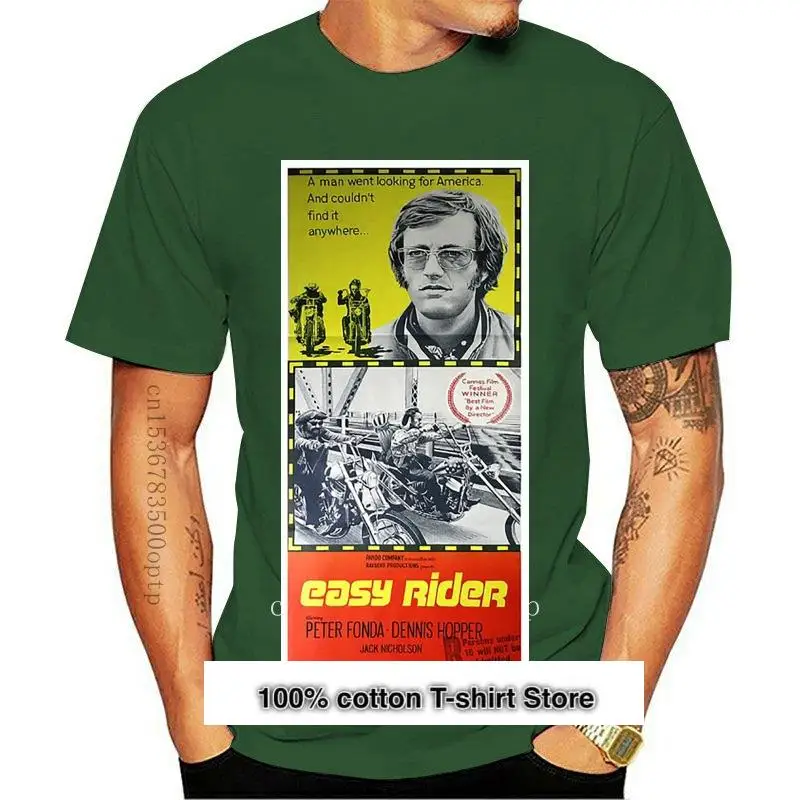 Camiseta De Easy Rider Para Hombre, Póster De Vestibulo De Pelicula, Camiseta Estampada, 1969