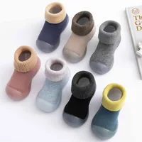 Autumn and Winter New Baby Walking Shoes Children's Socks Shoes Non-slip Soft Bottom Snow Padded Warm Baby Toddler High-top 1