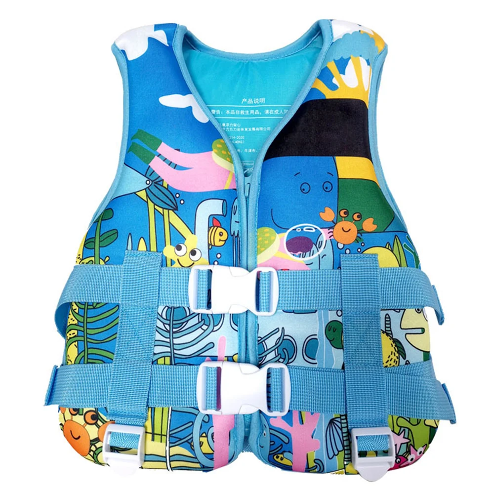 

2023 New Children's Cartoon Printing Buoyancy Lifejacket Neoprene Swimming Floating Beginner Portable Summer Safety Lifejacket