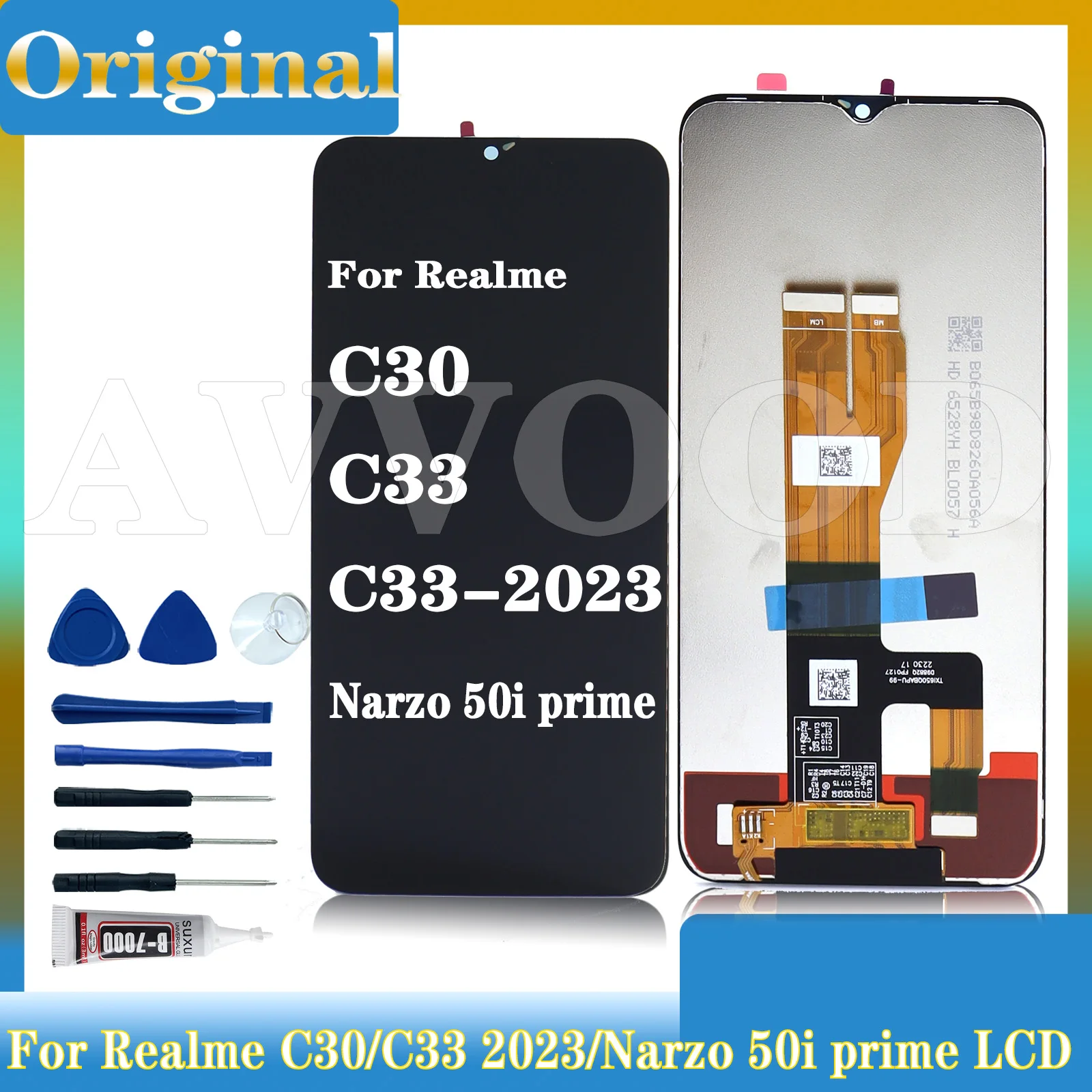 

Original LCD For OPPO Realme C30 C33 2023 LCD Display Touch Screen Digitizer Assembly Narzo 50i Prime LCD Replacement Repair