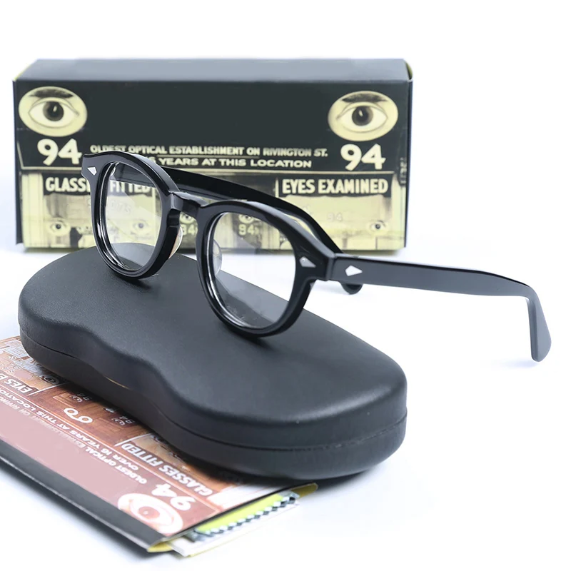 

Men's Spectacle Frame Johnny Depp Lemtosh Style Glasses Transparent Lens Brand designer Computer Male Round Vintage Eyeglasses