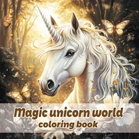 Adult Picture Book: Enchanting Unicorn Colouring Book Whimsical Animated Designs 1