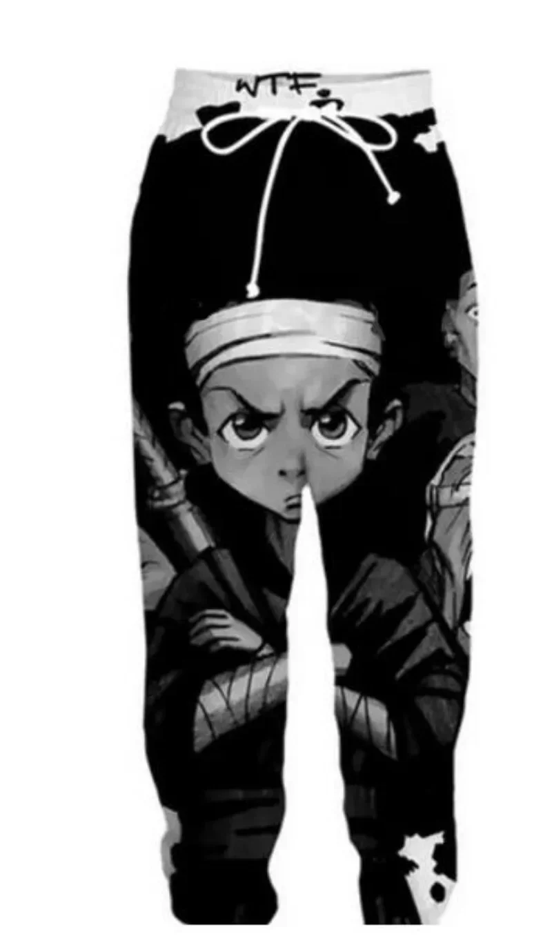 New Men/Womens boondocks Funny 3D Print Fashion Tracksuits Crewneck Couple hoodie Joggers Pants + Zipper Hoodies 5