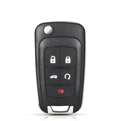 KEYYOU Flip Remote Car Key - Enhanced Design and Functionality - 5 Buttons