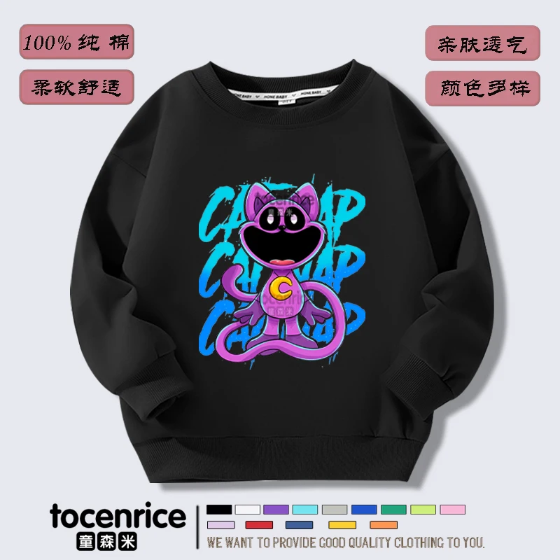 

New Game Playtime Chapter 3 The Smiling Critters picky pig Autumn and Winter Round Neck Thin Section Long-sleeved Kids Sweater