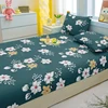 1 Simple Modern Plant Flower Printed Matte Fitted Sheet, Bedroom Printed Bed Cover, Bedding (Excluding Pillowcases) 4