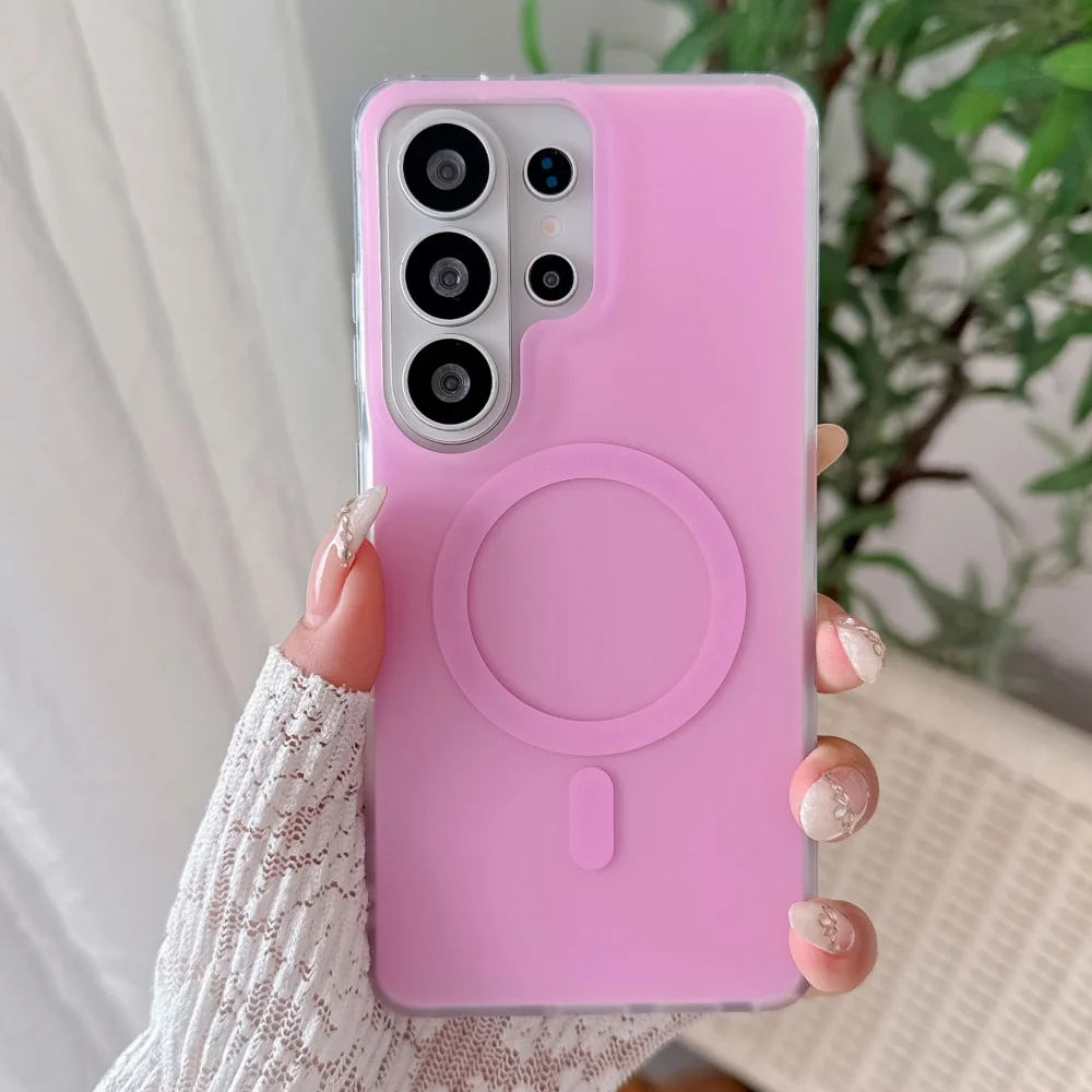 Candy Color Matte Magnetic Phone Case with Magsafe Wireless Charging Compatibility