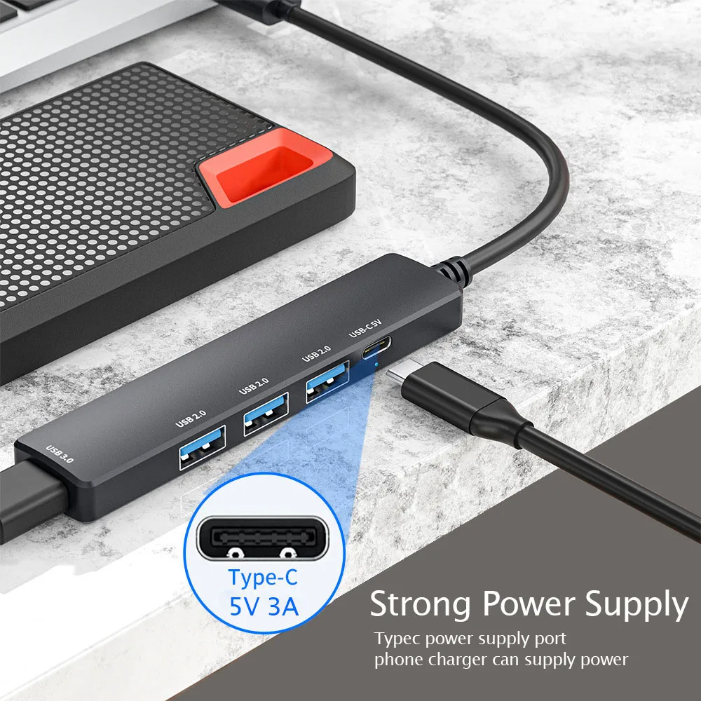 USB 3.0 HUB PD 100W 4K 30Hz USB C HUB Multi USB Splitter Power Adapter USB 3.0 Multiple Expander For HUAWEI Xiaomi Macbook 3