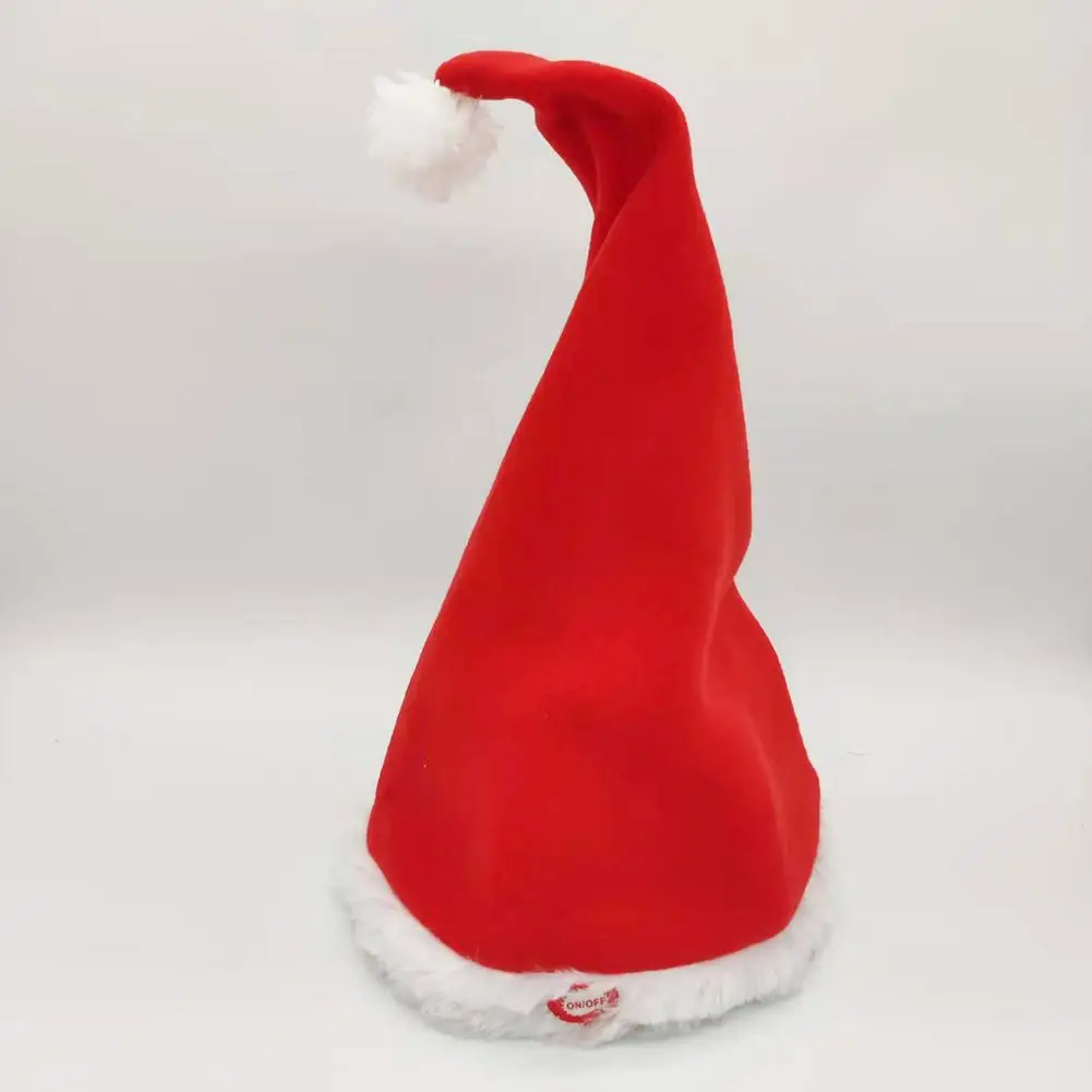 Christmas Hats Decorations Electric Music Swing Hat With Embroidered Decoration For Christmas New Year Festive Day Gifts