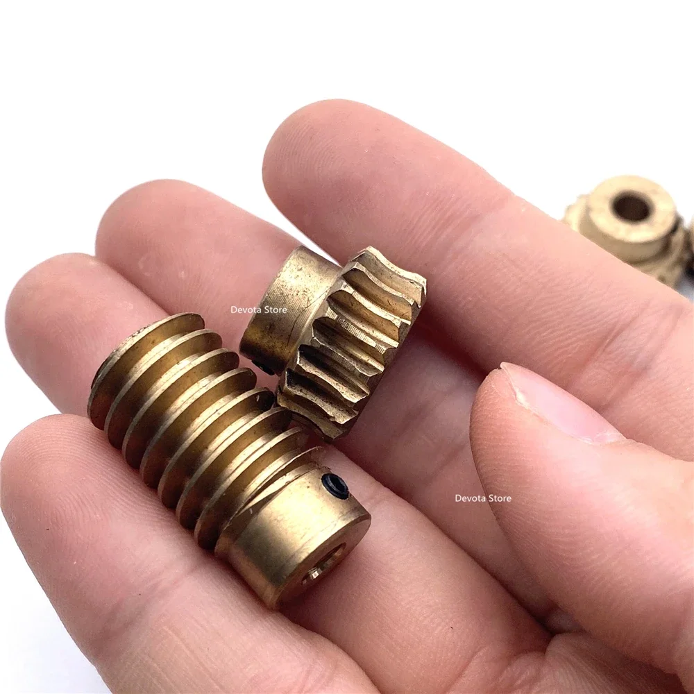 0.8M 20/30 Teeth 1:20 1:30 Metal Copper Worm Gear Wheel Reducer Self Locking Combination Accessories