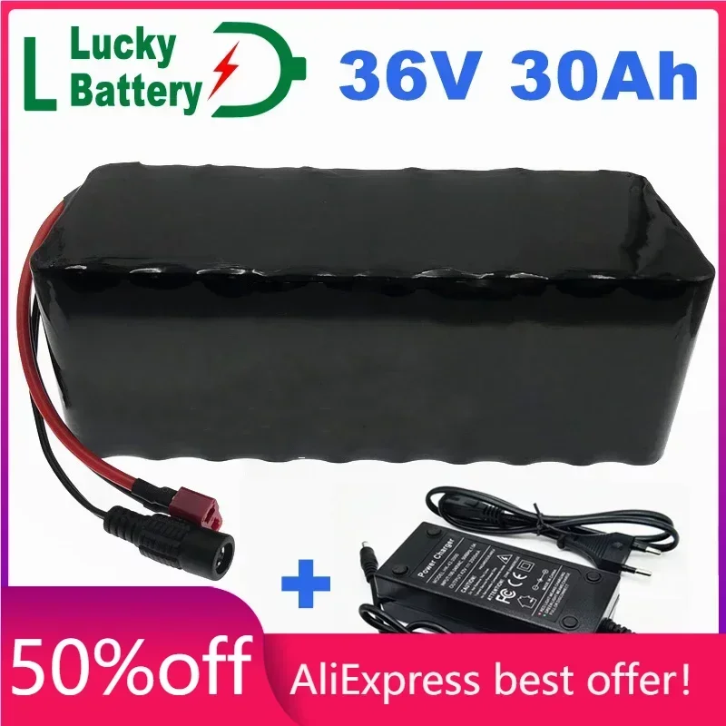 

2024 new 36V Battery Pack 30Ah Electric Bicycle Built-in 20A BMS Lithium Battery Volt Ebike Battery with 2A Charger