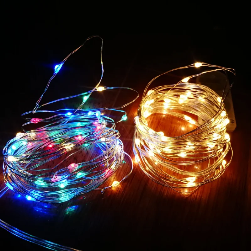 LED String Lights LED Fairy Lights Decorative Lights Copper Wire 5/10/20M Christmas Lights String USB/Battery Lamp Waterproof New Year Garland Wedding Party Decor