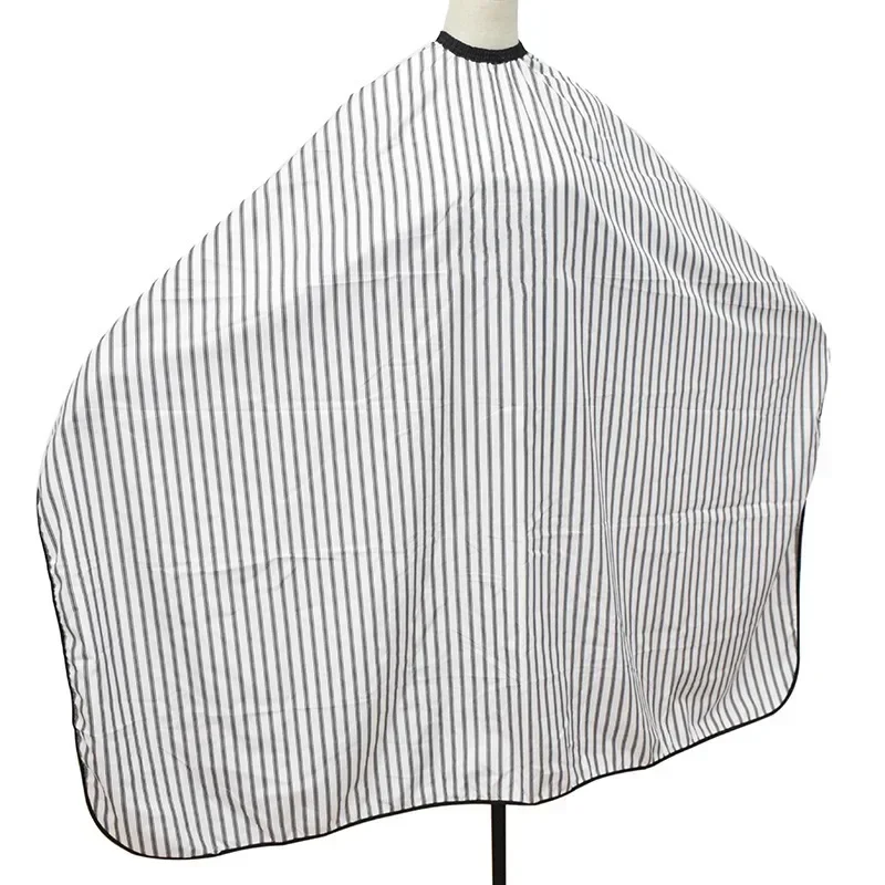 Haircut Cape Hairdressing Cape Hair Salon Cloth Adjustable Black and White Stripe Haircut Hairdressing Barber Cloth Waterproof Gown Hair Cutting/Barbers Cape