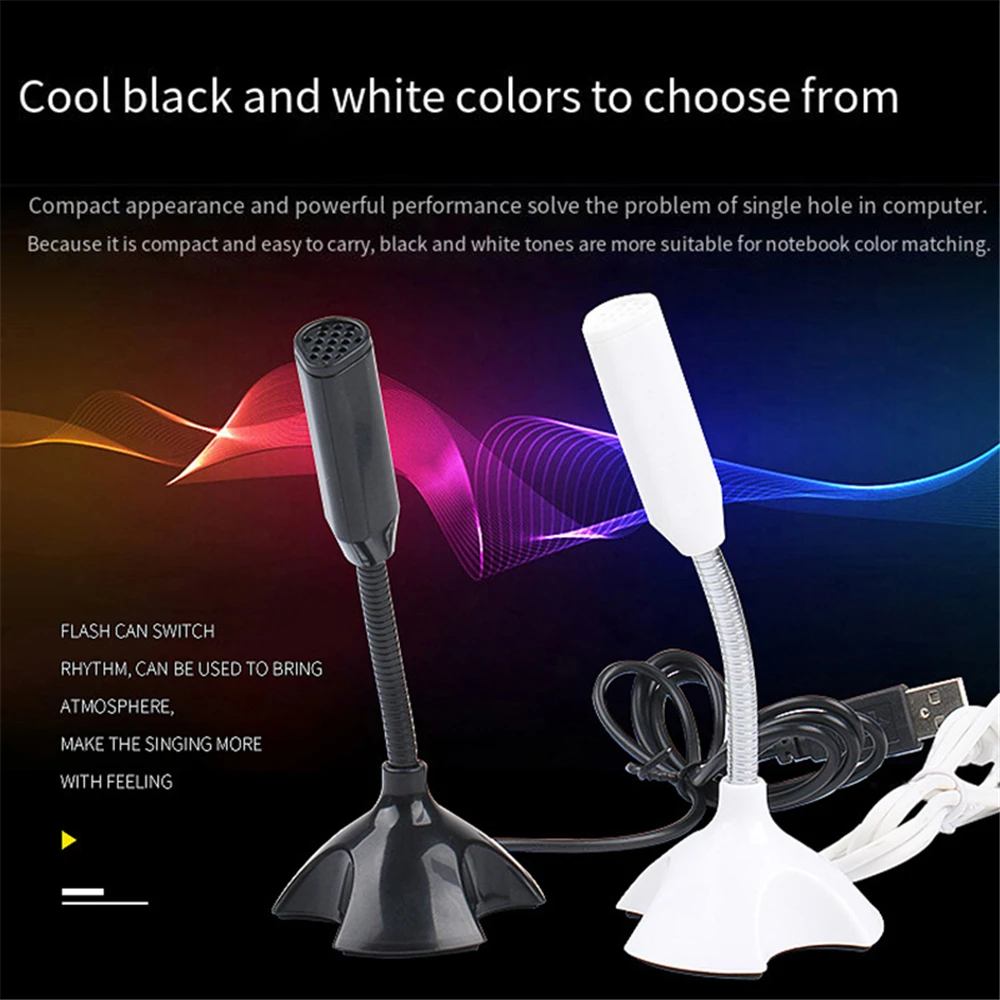 

USB Microphone Microphone Computer Microphone KTV Voice Laptop Easy To Operate Plug And Play Universal Design Practical Durable