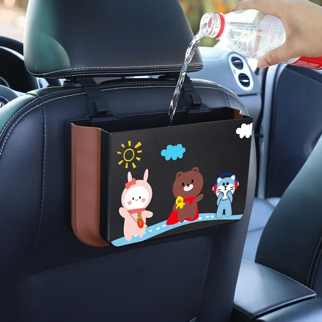 Car Back Seat Organizer Storage Bag with Foldable Table Tray Tablet Holder  Tissue Box Auto Back Seat Bag Protector Accessories - AliExpress