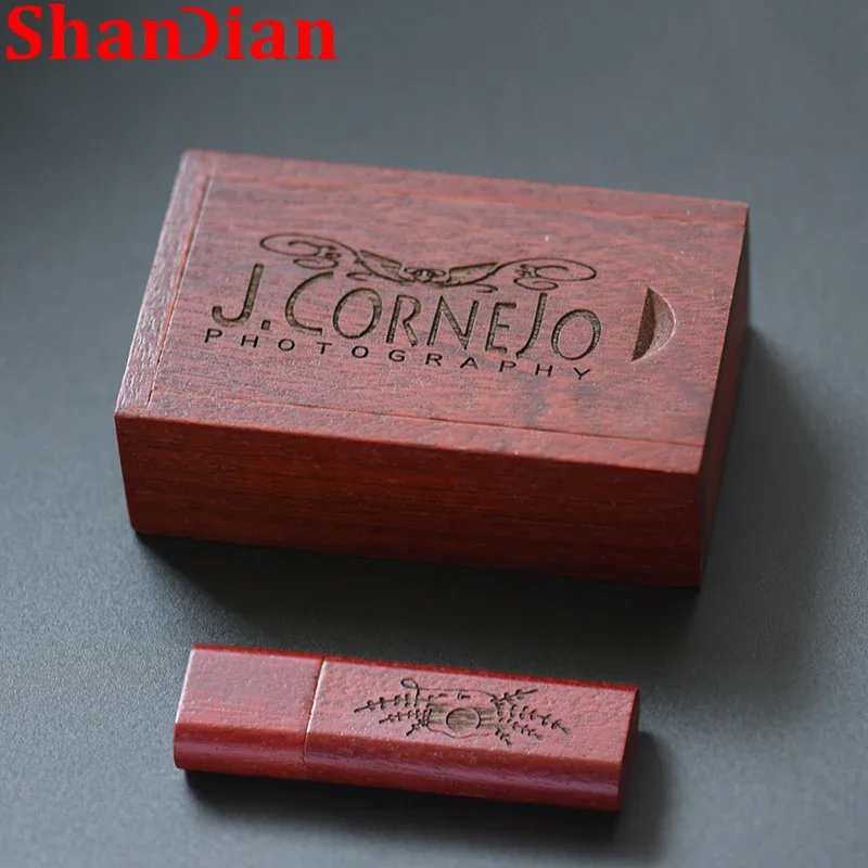 Madeira Flash Drive com Logotipo Personalizado Pen Drive de Madeira Bordo Usb 2.0 Memory Stick Bamboo u Disk Presente de Casamento 4gb 32 gb 16 gb 128gb Lote 10pc - Imagem 4