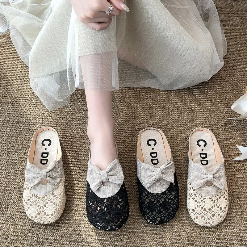 

Новые летние женские туфли, модная обувь, повседневные туфли на плоской подошве в стиле ретро, женские туфли на плоской подошве с бантом-бабочкой