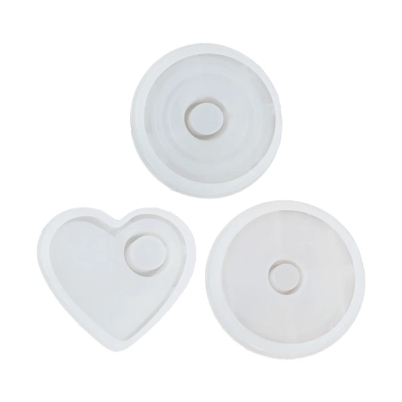 

Round Candlesticks Silicone Molds Gypsum Candle Holder Mold Circle Tray Mold